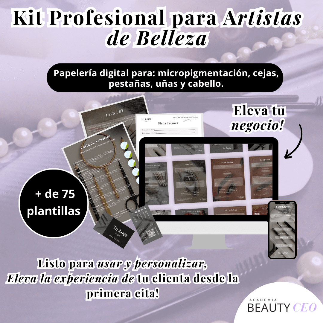 PAPELERÍA DIGITAL PARA ARTISTAS DE BELLEZA - Image 1