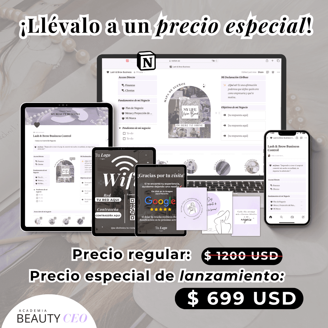 CONTROL DE NEGOCIOS PARA ARTISTAS DE BELLEZA✨ - Image 1
