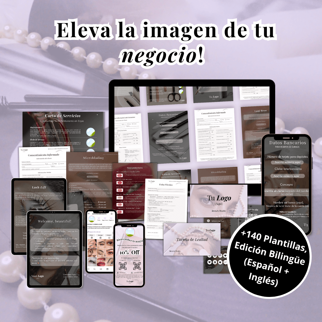 ✨ PAPELERÍA DIGITAL PARA ARTISTAS DE BELLEZA ✨