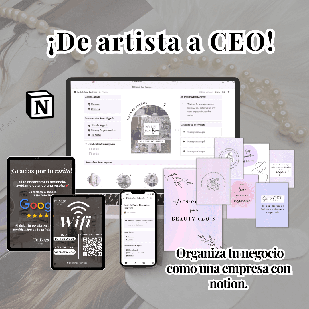 CONTROL DE NEGOCIOS PARA ARTISTAS DE BELLEZA✨