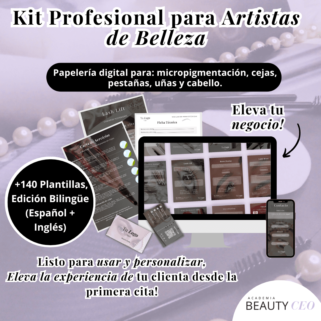 Papelería Digital para Artistas de Belleza — Luce Premium desde el Primer Contacto ✨